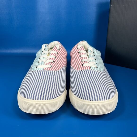 Club Room Lance Lace up Sneaker Stripe Color Blocked - 10 - New in box - Picture 2 of 8